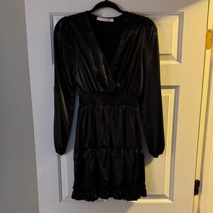 Altar'd State Black Long Sleeve Dress